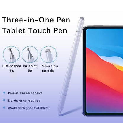 3 in 1 Stylus Pens for Touch Screens, High Sensitivity & Precision Stylus Pencil for Apple iPad iPhone Tablets Samsung Galaxy All Universal Touchscreen Devices (Black)