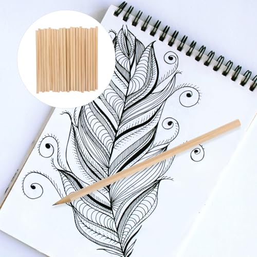 OUNONA 30pcs round Hb Wooden Pencils Lightweight Sturdy Drawing and Writing Stationery for Students and Practice