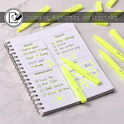 Mr. Pen- Yellow Aesthetic Bible Highlighters No Bleed Through, 12 pcs | Chisel Tip, Cute Highlighter for Journaling Supplies and School Accessories, Bible Highlighters and Pens No Bleed - size: 12 Pack