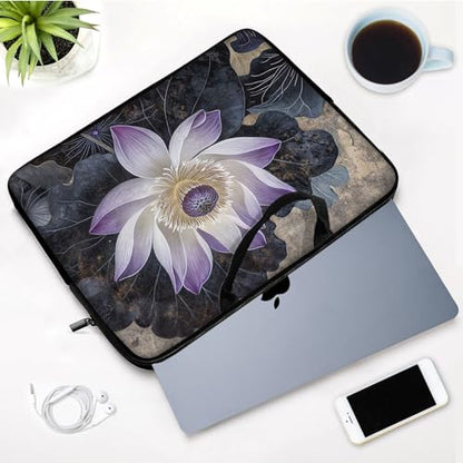 Laptop Sleeve Bag with Handle Computer Protective Soft Cover Case for 14 Inch 13 Inch Laptop,Lotus Chinese Painting - color: Lotus Chinese Painting