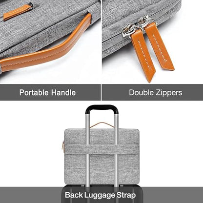 MOSISO 12.9 inch Tablet Sleeve Case for iPad Pro 13 M4 & iPad Air 13 M3 M2, iPad Pro 12.9 M2 M1 6/5th with Magic Keyboard&Smart Keyboard Folio, Side Open Carrying Bag with 4 Zipper Pockets, Gray - color: Gray, size: 12.9 inch