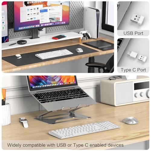 FENIFOX Wireless Keyboard and Mouse, Rechargeable USB C Combo Silent Quiet Compact Full Size Flat with Number Pad Soft Cover for Mac MacBook iMac Windows PC Laptop Computer Office - White & Silver - color: Silver
