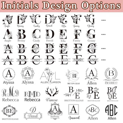 STREADVE Personalized Journal Notebook with Initials Name Custom Journaling Notebook for Men Women Customized College Ruled Notebooks Lined Journals Gift for Work School Business Church Graduation - color: Initials-Engraved