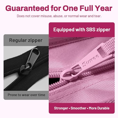 SUNEE Zipper Binder 3 Ring, 3 Inch O-Ring with Handle and Shoulder Strap, 600-Sheet Capacity, 5-Tab Expanding File Folder, Multi-Pockets for Middle School Organizer Binder with Zipper, Grape Purple - color: Grape Purple