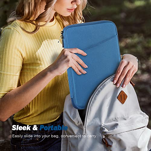 MoKo 9-11 Inch Tablet Sleeve Bag Carrying Case with Accessory Pocket | Fits iPad Air 11-inch M4, iPad Pro 11-inch M5, iPad A16 11-inch, iPad 10/9/8/7th and Tab S9/S8 11-inch, Peacock Blue - color: Peacock Blue, size: 9-11 Inch