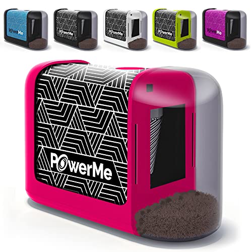 POWERME Electric Pencil Sharpener - Pencil Sharpener Battery Powered for Kids, School, Home, Office, Classroom, Artists – Battery Operated Pencil Sharpener For Colored Pencils, Ideal For No. 2 (Pink) - color: Pink