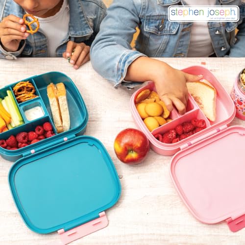 Stephen Joseph, Bento Box for Kids with 5-Compartment, Leak Proof Lid Lunch Box, BPA Free Bento Box for Ages 3-7, Toddler Lunch Box with Leak Proof Sauce Compartment, Farm - color: Farm