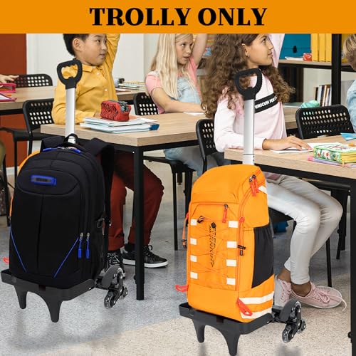 Backpack Trolley with Edge Guard 6-Wheels Rolling Dolly Cart for Backpack,Luggage,Travel Hand Truck - size: 6 Wheels with Edge