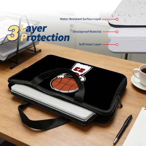 Laptop Bag 15.6 Inch,Resistant Shockproof Laptop Sleeve Case Protective Cover Carrying Case with Handle Compatible for HP Dell Lenovo Acer Asus Notebook Computer,Basketball Player - color: Basketball player, size: 15-15.6 in