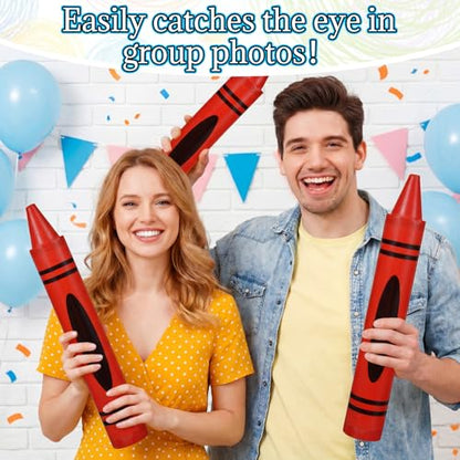 Gersoniel Red 15" Giant Crayon, Jumbo Non-Toxic Coloring Crayon for Back to School, Large Art Projects & Festival Art Events, Draw on Paper & Walls - color: Red