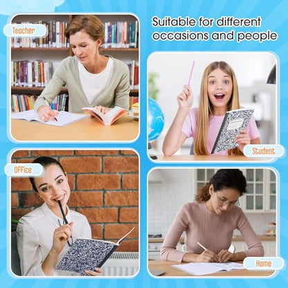 Fainne 60 Pack B5 Composition Notebooks Bulk 7.5 x 9.75'' College Ruled Composition Notebooks 50 Sheets (100 pages) Marble Covers Notebook for School Classroom Office Supplies (Blue) - color: Blue