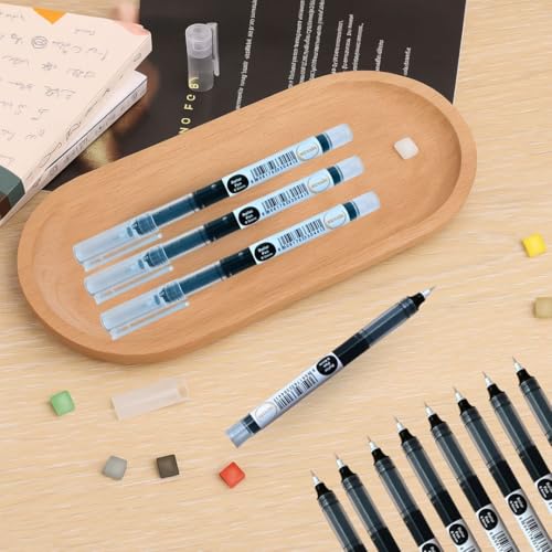 Black Gel Pens Pack of 6 – 0.6mm Medium Point Fine Tip, Smooth Writing, Quick Dry No Smear Black Ink Pens for School, Office, Home - color: Black