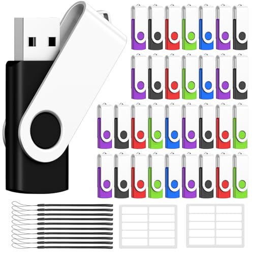 16GB USB Flash Drives Bulk 50 Pack, AreTop USB 2.0 Thumb Drive Bulk | 16GB USB Storage with 50 Pcs Lanyards and Labels, Memory Stick Indicator Design for Data Transfer and Backup - size: 16GB, style: 50PCS