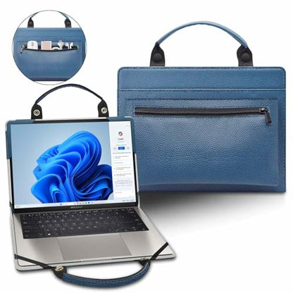 Laptop Case Cover for ASUS Chromebook Plus CX34 CX3402 CX3402CBA-DH566-GR with Portable Bag with Bag Handle,Blue - color: Blue