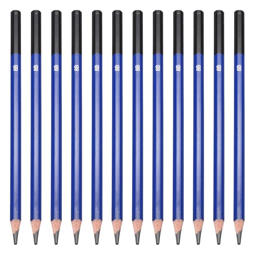 PATIKIL 8B Drawing Pencils for Sketching, 12PCS Sketch Pencils for Drawing Art Pencils Graphite Wood Pre-sharpened for Drawing Sketching Artists, 8B Pencils - size: 1 Count (Pack of 1), style: 8B