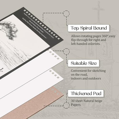 Jexine 60 Pcs 5.5'' x 8.5'' Top Spiral Bound Sketch Book 30 Sheet Each(68lb/100gsm), Sketching Drawing Pad Bulk Artist Sketch Pad Drawing Paper Art Sketchbook for Painting (Tree) - style: Tree