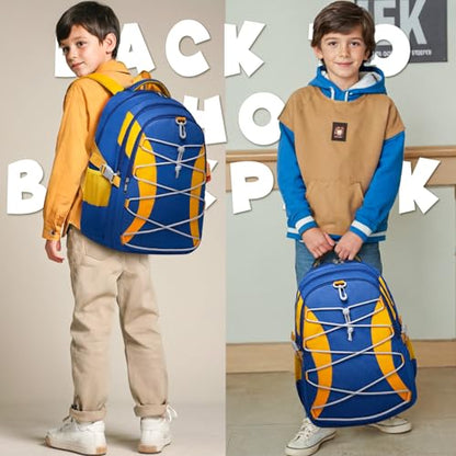 BLUEFAIRY Middle High School Backpack for Boys Girls Large Bookbag with Laptop Compartment Back to School Book Bags for Teens Teenagers Mochilas Escolares para Niños Niñas (Cobalt Blue/Yellow, Solid) - color: Cobalt Blue/Yellow