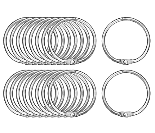 Antner 2 Inch (36 Pack) Loose Leaf Book Binder Rings, Nickel Plated Metal O Rings Keychain Key Ring, Silver Photo Album Flash Cards Index Cards Notebook Ring for School Home Office - size: 2 Inch-36 Pieces