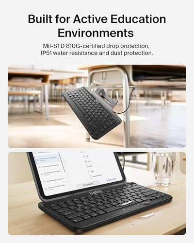 Belkin B2B130 Wired Tablet Keyboard with Stand and Lightning Connector for iPad - style: Lightning Connector w/ Stand