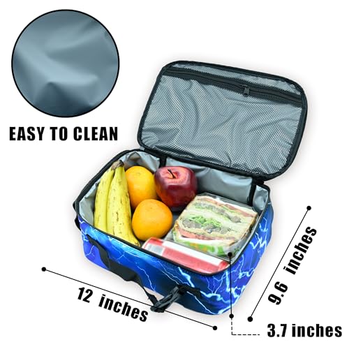 Football American Flag Lunch Box Insulated Reusable Lunch Bag Tote Cooler for Women Men Boy Girl School Work Office Picnic - color: Football American Flag