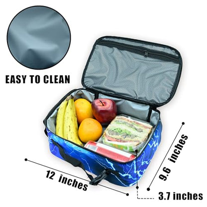 Football American Flag Lunch Box Insulated Reusable Lunch Bag Tote Cooler for Women Men Boy Girl School Work Office Picnic - color: Football American Flag