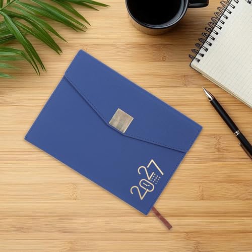 SEWACC A5 Daily Schedule Notebook 2027 with Tri Fold Construction, Ink Bleed Resistant Portable Planner for Students and Professionals, for Academic Daily Agenda and Personal Productivity