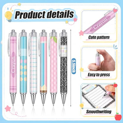 Eaasty 24 Pcs Back to School Teacher Appreciation Gift Sticky Notes with Funny Pens to Do List Notepad Sticky Notes Cute Ballpoint Pens(Pastel Style) - style: Pastel Style
