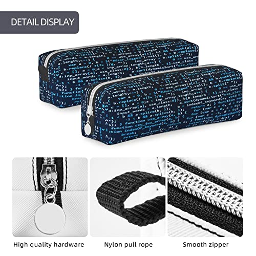 Pencil Case Cool Coding Code Big Capacity Pen Case Pencil Bag Pouch Holder Box for School Office Girls Boys Adult