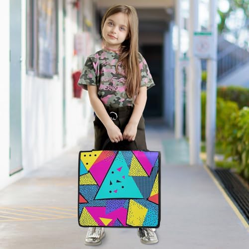 Kcldeci Zipper Binder Organizer 1.5inch 3 ring binder Bag for School and Office Expanding File Folder - color: F10