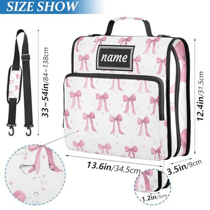 Kcldeci Zipper Binder Organizer 1.5inch 3 ring binder Bag for School and Office Expanding File Folder - color: F22