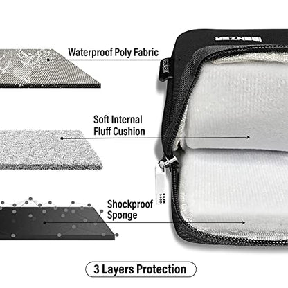 iBenzer 15.6 16 inch Laptop Computer Sleeve Carrying Case Bag for New MacBook Air 15-inch M2 A2941, MacBook Pro 15/16-inch, 15" Surface/Dell/HP/Acer/Lenovo Chromebook, Black LS-SLD15-BK - color: Black, size: 15 INCH