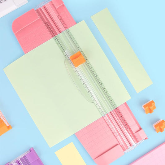 Efficient Lightweight Paper Cutter Convenient Cutter Folding Photo A5 Cutter,Pink - color: 1PCS-Pink