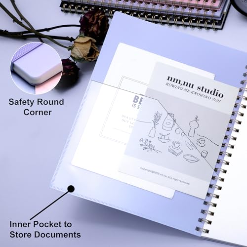 Yoment Graph Paper Notebook Spiral Notebook 8.5 x 11 A4 Large Grid Paper Notebooks, 100 GSM Thick Graph Paper, Plastic Cover Graphing Notebook for Work School Engineering, A4 Purple - color: Purple, style: E - Graph - A4