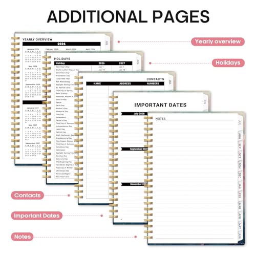 Planner 2026-2027, Academic Year Weekly and Monthly Calender Planner, from Jul 2026 - Jun 2027, Spiral Bound School Planning Book, Perfect for Teacher, Student, Women & Men, A4 (8.5" x 11"), Sunset - color: A-Sunset, size: (8.5"x11")a4