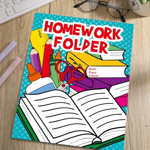 Colarr 12 Pcs A4 File Folders for Students, Multicolor, 9.5 x 12 Inch
