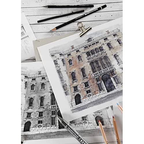 Canson "C à Grain A3 180g White Drawing & Sketching Paper Pad, 30 Sheets, Fine Grain Texture, Glued on Short Side, Ideal for Professional Artists - size: A3, style: 180gsm