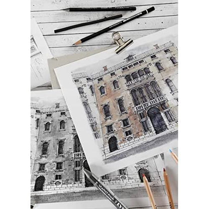 Canson "C à Grain A3 180g White Drawing & Sketching Paper Pad, 30 Sheets, Fine Grain Texture, Glued on Short Side, Ideal for Professional Artists - size: A3, style: 180gsm