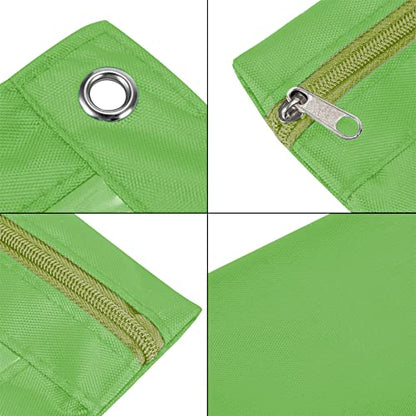 3-Ring Pen Pencil Pouch with Clear Window Stationery Bag Binder Case Classroom Organizers Green - color: Green