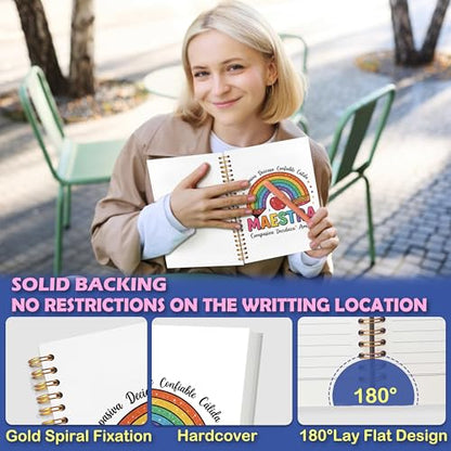 JUDFNCDE Teacher Maestra Appreciation Gifts, Regalo Para Maestra, Rainbow Hardcover Notebook Journal 5.5 x 8.3 - color: Maestra-Rainbow