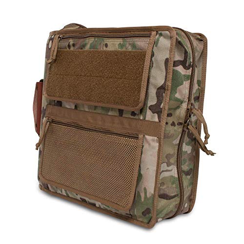 TACTICAL NOTEBOOK COVERS Tactical 3-Ring Binder Cover System | Zippered Padfolio Organizer Bag with Leather Handle | Fits 1.5” to 2” Binders | Durable Field Use Organizer (Multicam) - color: Multicam, size: Fits 1.5-2" Binders