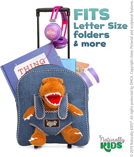 Toddler Luggage for Boys w Dinosaur Toys, Kids Rolling Backpack for Boys, Toddler Suitcase, Gifts for 3 4 5 6 Year Old - color: 01 Dinosaur, style: Trolley