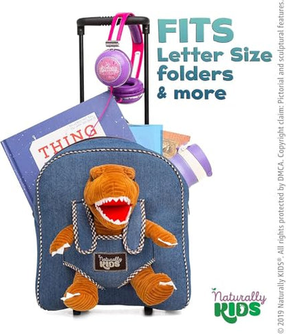 Toddler Luggage for Boys w Dinosaur Toys, Kids Rolling Backpack for Boys, Toddler Suitcase, Gifts for 3 4 5 6 Year Old - color: 01 Dinosaur, style: Trolley
