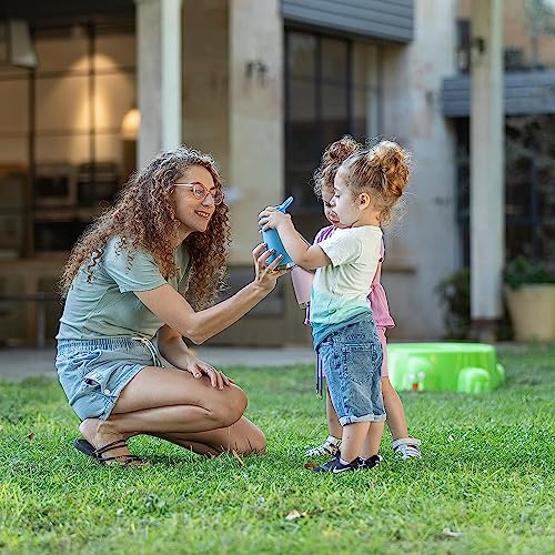 Nuby Thirsty Kids No Spill Flip-It Reflex Stainless Steel Travel Cup or Water Bottle - 10 Oz - 18+ Months - Blue - Back to School Essentials,(Pack of 12) - size: 10.1 Ounces (Pack of 12), style: Blue
