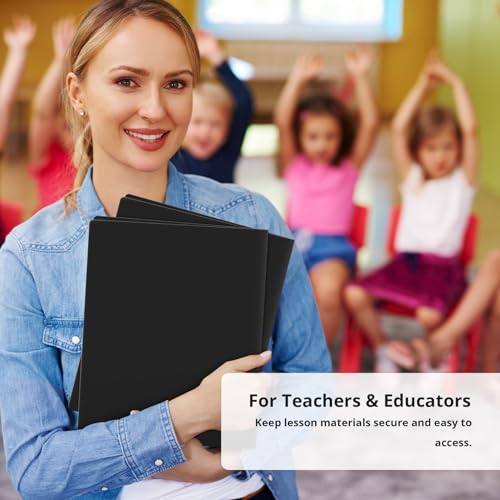 Taja Plastic Folders with Pockets (6 Pack, Black), 2-Pocket Folders with Business Card Slot, Heavy Duty, Fit Letter Size Documents, Perfect for School, Office & Business - color: C-black, size: 6 Pack