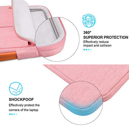 Lacdo 360° Protective Laptop Sleeve Case for 13 inch MacBook Air M5 A3449 (2026), M4 A3240 2025, M3 A3113 A2681 A2337 | 13" MacBook Neo A18 Pro A3404 (2026) | iPad Air/Pro 13 M5 Computer Bag, Peach - color: Peach, size: New MacBook Air/Neo/Pro 13 Inch