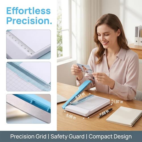 1pc Paper Cutter, Paper Cutting Tool, Photo Cutter, School and Office Supplies - color: White-13933K