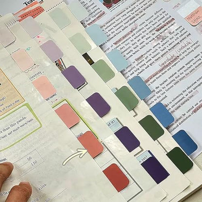 Potanro Book Tabs240 PCS Annotation Tabs 1"x1.8" Large Book Sticky Tabs Repositionable Page Tabs Flags Page Colorful Index Tabs for Annotating Books and File Classification(Large) - size: Large