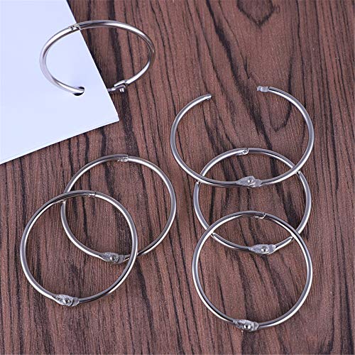 Antner 2 Inch (36 Pack) Loose Leaf Book Binder Rings, Nickel Plated Metal O Rings Keychain Key Ring, Silver Photo Album Flash Cards Index Cards Notebook Ring for School Home Office - size: 2 Inch-36 Pieces