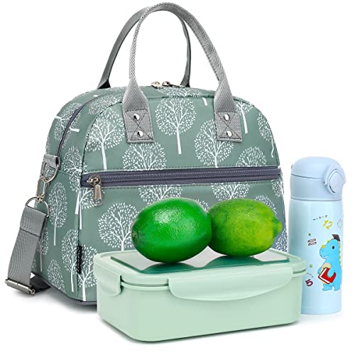 FlowFly Insulated Lunch Bag With Shoulder Strap for Women, Men, and Kids, Large and Reusable, Handle, Freezable Work and School Travel Tote and Meal Prep Organizer,Dandelion - color: Dandelion