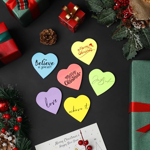 Mr. Pen- Heart Sticky Notes, 2.85"x2.85", 12 Pads, 720 Sheets, Pastel Color | Heart Shaped Sticky Notes Bulk, Cute Self-Stick Note Pads, Perfect for Office, School, Home, Study & Organization - color: Pastel